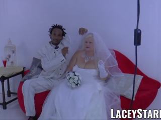 Laceystarr - Granny Bride Fed with Cum next thing right after BBC.
